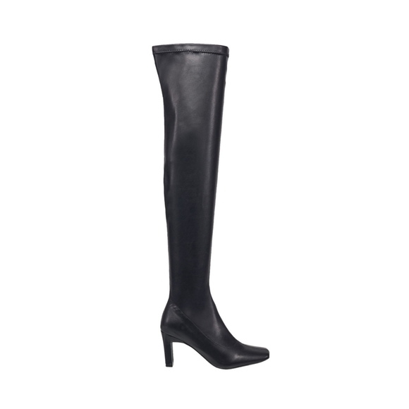 French Connection Faux Leather Over The Knee Square Toe Charli Boots - Picture 1 of 16